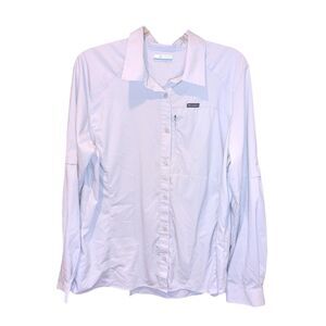 Columbia Silver Ridge Light Gray Utility Long Sleeve Shirt Size XL Gorpcore